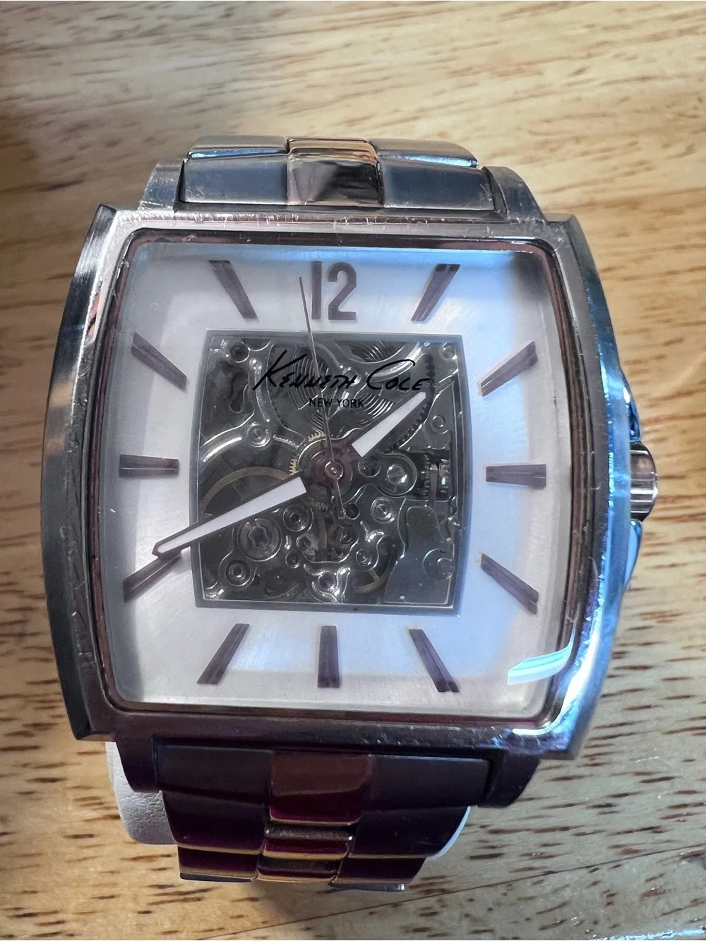 Keneth Cole Automatic Silver Skeleton Stainless Steel Watch x 2 with a Winder